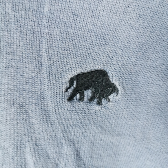 Mens RAGING BILL Jumper Size M Blue Thin Knit Smart Casual - Picture 3 of 7